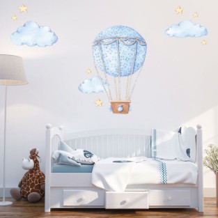 Pegatinas de vinilos globo con nubes y estrellas